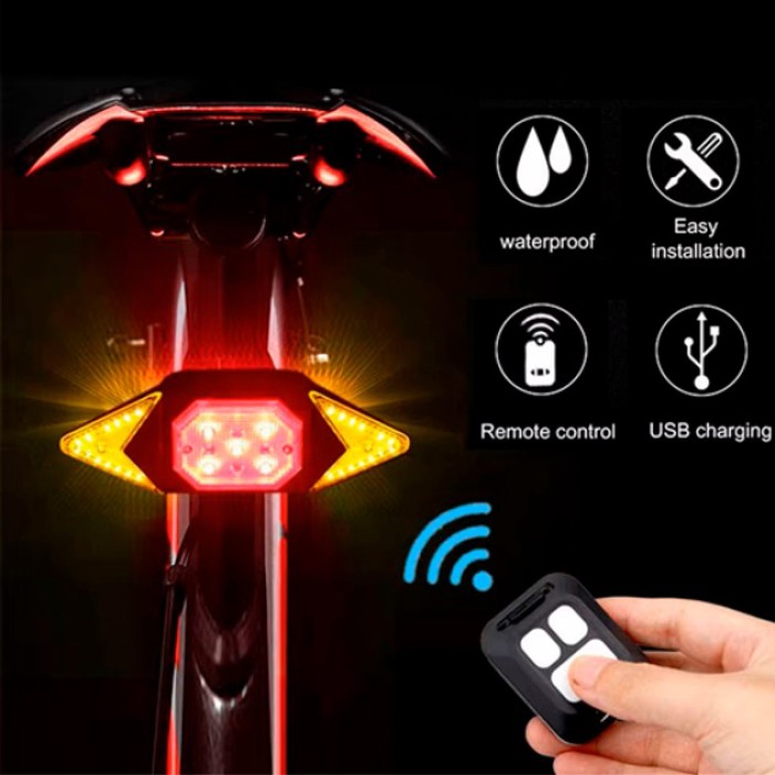 Стоп-повороти на велосипед LY-6700, Задній попереджувальний ліхтар для велосипеда TZ-81