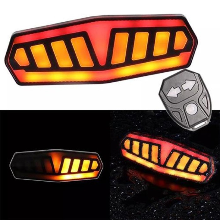 Велофара із заднім стоп-сигналом FY-1828, Ліхтарі для велосипеда з поворотниками, Задній велоліхтар GL-87