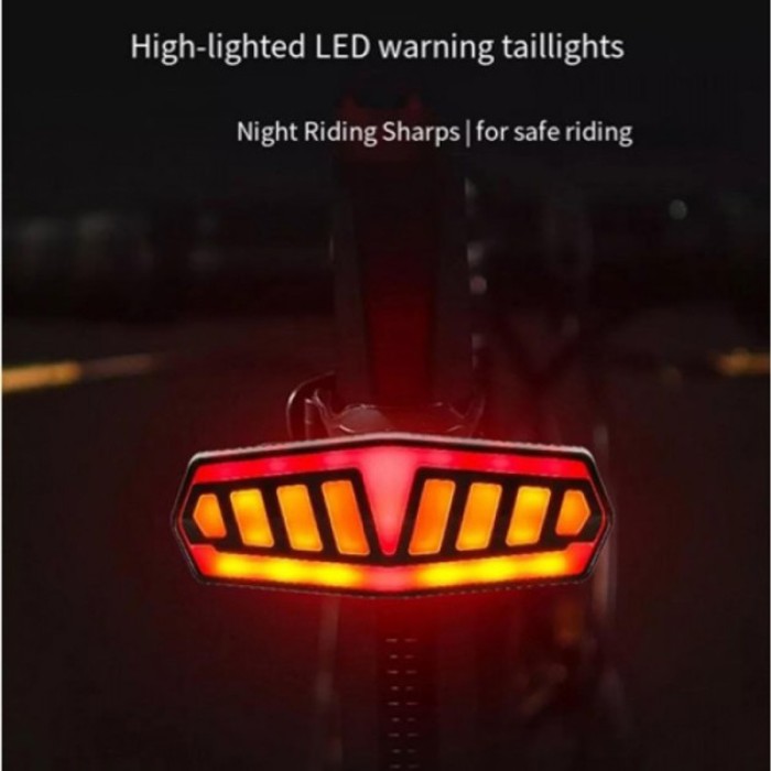 Мигалка з поворотниками для велосипеда, Велоліхтар з функцією стоп-сигналу, Задній стоп велосипед CN-19