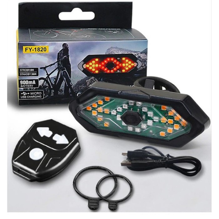 Велосипедний габаритний ліхтар FY-1820, Задній попереджувальний ліхтар для велосипеда QA-89