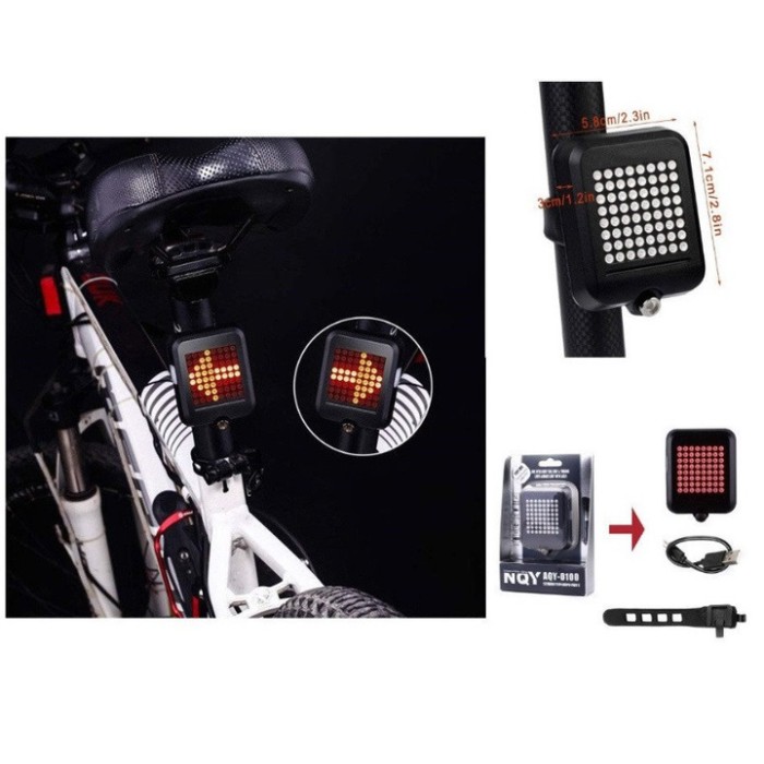 Мигалка для велосипеда на батарейках AQY-0100, Задній ліхтар на крило велосипеда, Задній велоліхтар LO-33