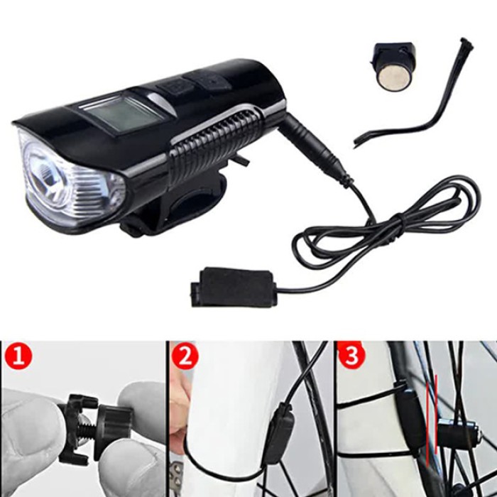 Фара led для велосипеда XA-585-T6+2LED, Світло на кермо велосипеда з акумулятором MO-34