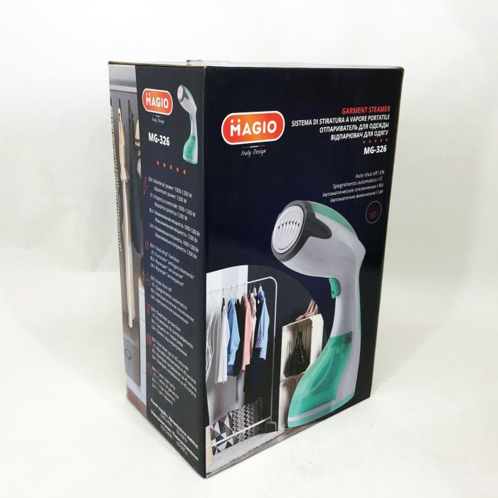 Ручний ополіскувач MAGIO MG-326, Відпарювач підлоговий для одягу, Ручний пароочисник для тканини LU-25