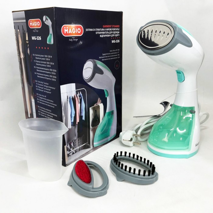 Ручний ополіскувач MAGIO MG-326, Відпарювач підлоговий для одягу, Ручний пароочисник для тканини LU-25