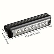 Ліхтар на кермо FY-339B-5LED(white+yellow), Фара велосипедна передня, Фара led WM-632 для велосипеда
