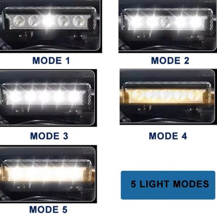 Водонепроникний велоліхтар FY-339B-5LED(white+yellow), Передня вело-фара для самоката YG-70