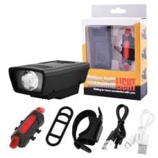 Ліхтар для велосипеда із зарядним пристроєм 1803-1-XPE + STOP-5LED, Ліхтар для велосипеда QZ-131 з відбивачем