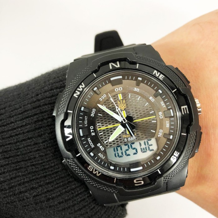 Хороший наручний годинник чоловічий SKMEI 4541/1454BKWT, Новий IG-601 командирський годинник
