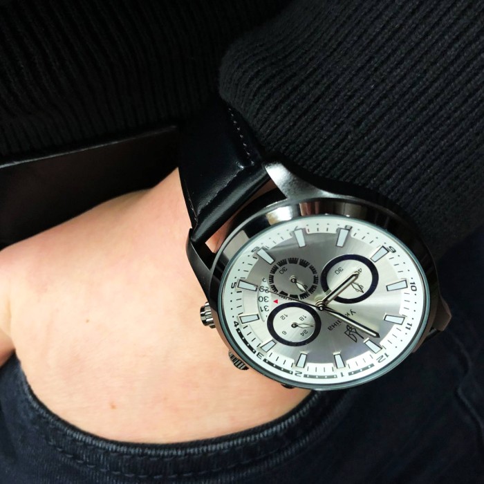 Класичний кварцовий чоловічий наручний годинник, Сталевий чоловічий кварцовий годинник KY-31