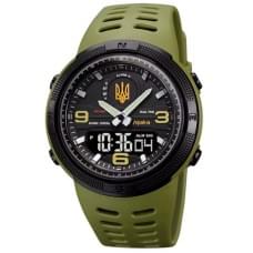 Простий електронний годинник наручний чоловічий SKMEI 5561/1655AGBK, Годинники RS-383 кварцові армійські