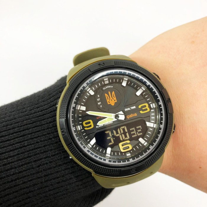 Годинник армійський скмей SKMEI 5561/1655AGBK, Чоловічий тактичний годинник Армійський топ DQ-14