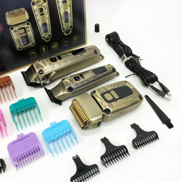 Машинка для стрижки короткої стрижки VGR, Домашні машинки для стрижки Набір з зарядкою MH-16
