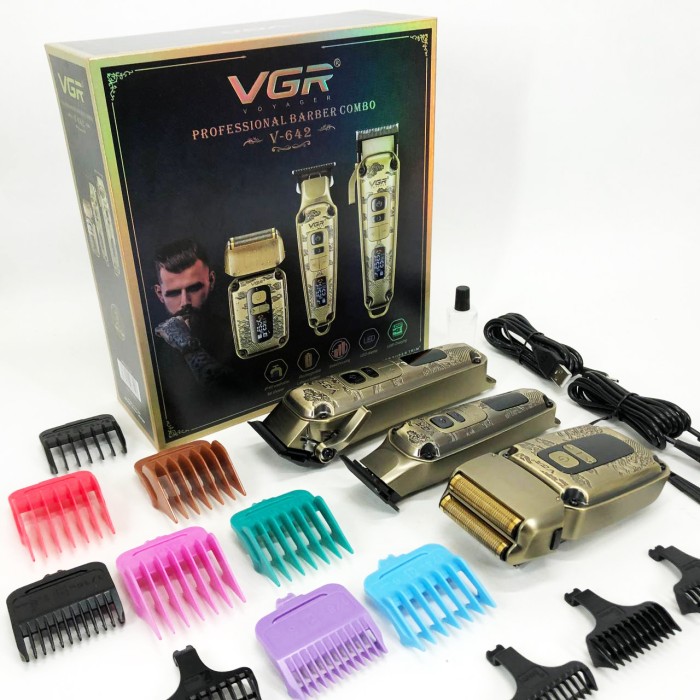 Машинка для стрижки короткої стрижки VGR, Домашні машинки для стрижки Набір з зарядкою MH-16