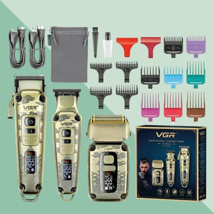 Машинка для стрижки короткої стрижки VGR, Домашні машинки для стрижки Набір з зарядкою MH-16