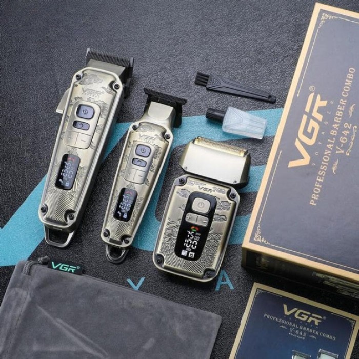 Машинка для стрижки короткої стрижки VGR, Домашні машинки для стрижки Набір з зарядкою MH-16