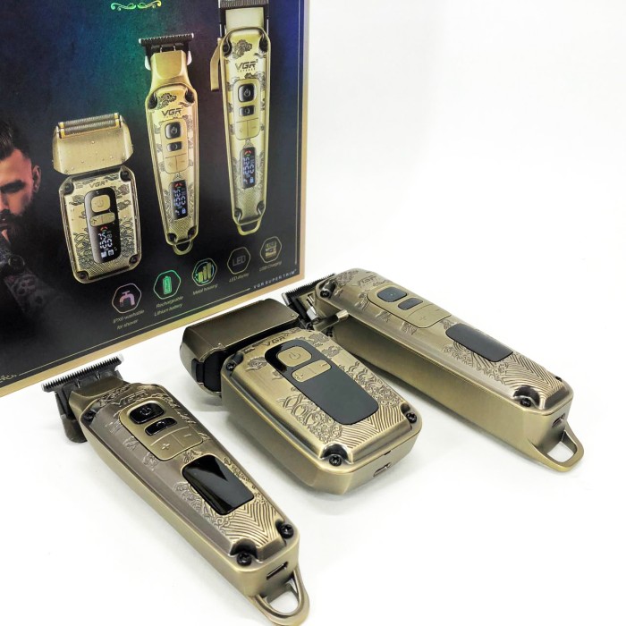 Машинка для стрижки короткої стрижки VGR, Домашні машинки для стрижки Набір з зарядкою MH-16