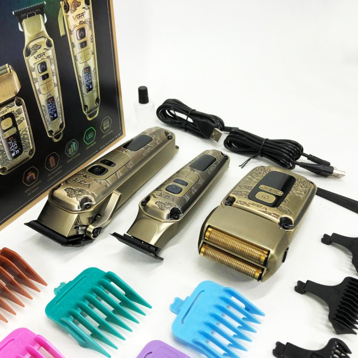 Відмінна машинка для стрижки волосся VGR V-642, Перукарська машинка акумуляторна професійна FS-82