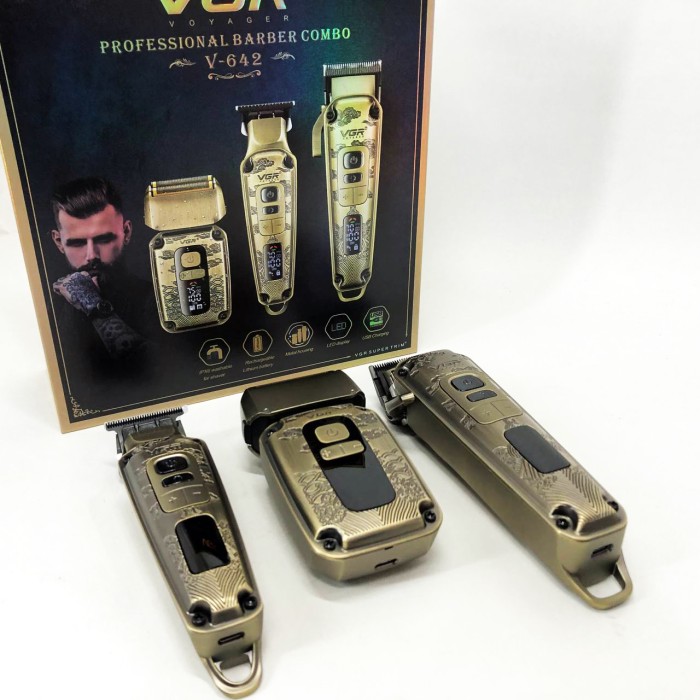 Відмінна машинка для стрижки волосся VGR V-642, Перукарська машинка акумуляторна професійна FS-82