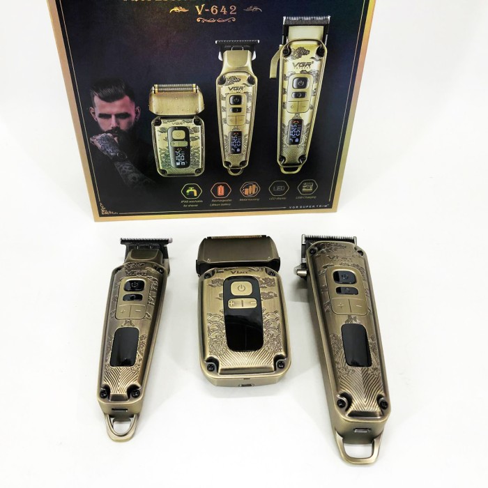 Відмінна машинка для стрижки волосся VGR V-642, Перукарська машинка акумуляторна професійна FS-82