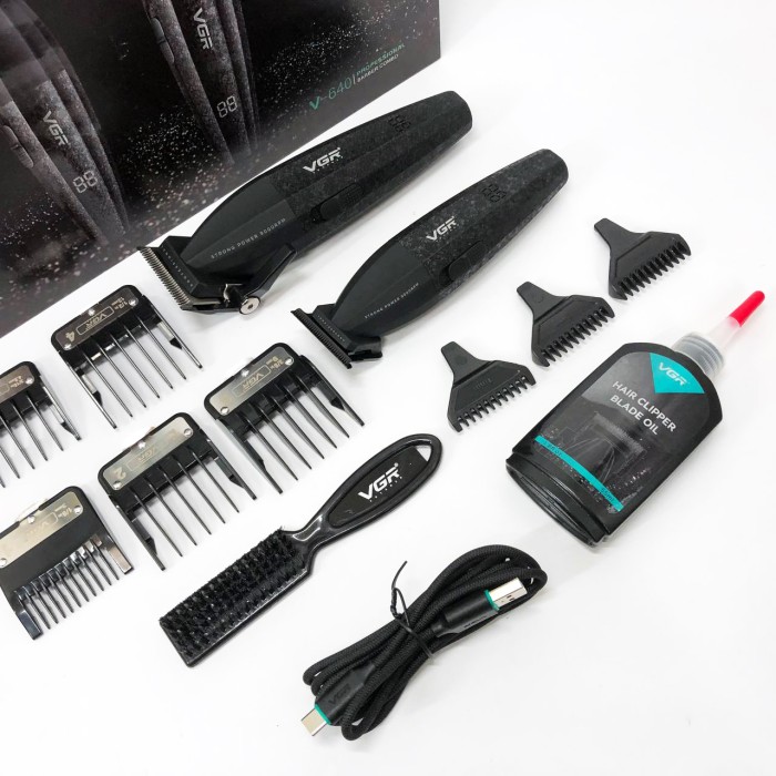 Професійна машинка для волосся VGR V-640, Універсальна машинка для стрижки голови та бороди YV-14