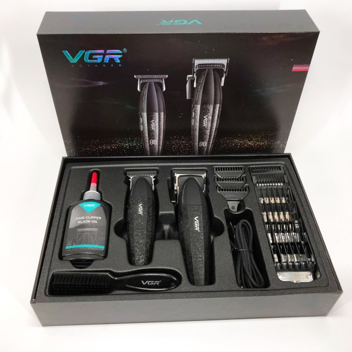 Професійна машинка для волосся VGR V-640, Універсальна машинка для стрижки голови та бороди YV-14