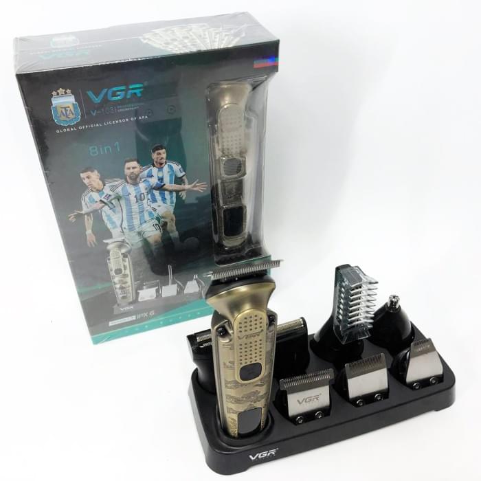 Машинка для стрижки волосся професійна VGR 8 в 1 V-103, Миюча машинка VZ-341 для стрижки