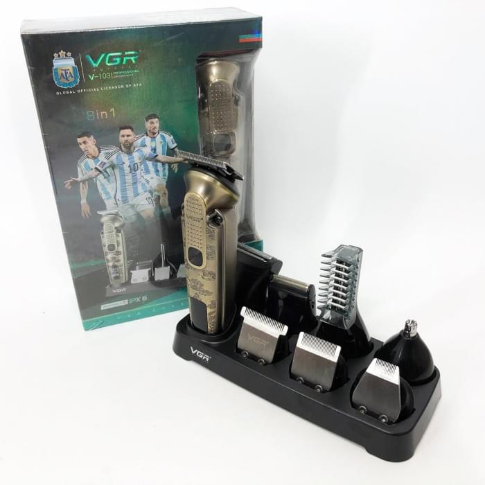 Машинка для стрижки волосся професійна VGR 8 в 1 V-103, Миюча машинка VZ-341 для стрижки