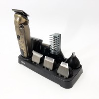 Бездротовий акумуляторний тример для стрижки волосся VGR 8 в 1 V-103, Тример з насадками різної довжини IP-47