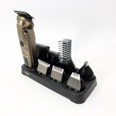 Бездротовий акумуляторний тример для стрижки волосся VGR 8 в 1 V-103, Тример з насадками різної довжини IP-47