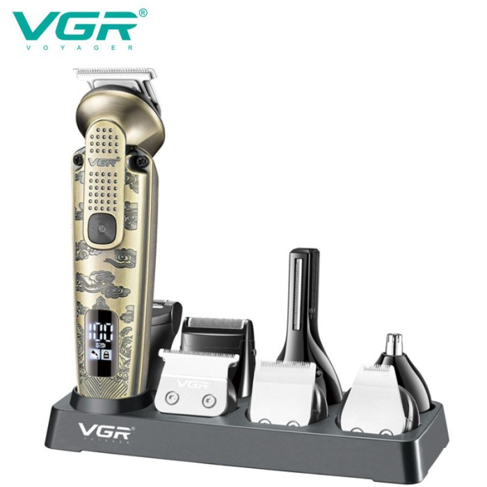 Перукарська машинка для бороди бездротова VGR 8 в 1 V-103, Машинка для MN-490 стрижки бороді