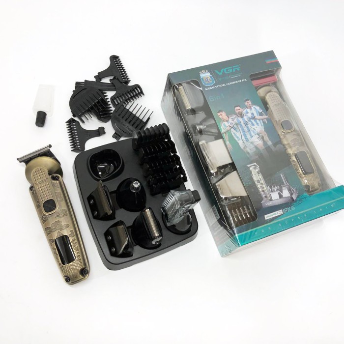 Машинка для стрижки посіченого волосся VGR 6 в 1 V-095, Водонепроникний тример для стрижки UV-20