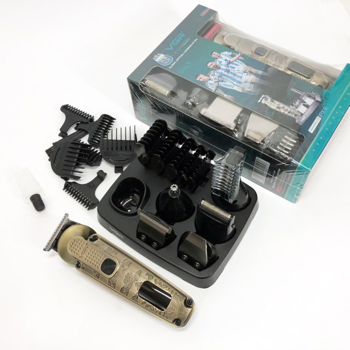 Тример бездротовий VGR 6 в 1 V-095, Машинка для стрижки з безліччю насадок, Хороший бездротовий тример FX-92