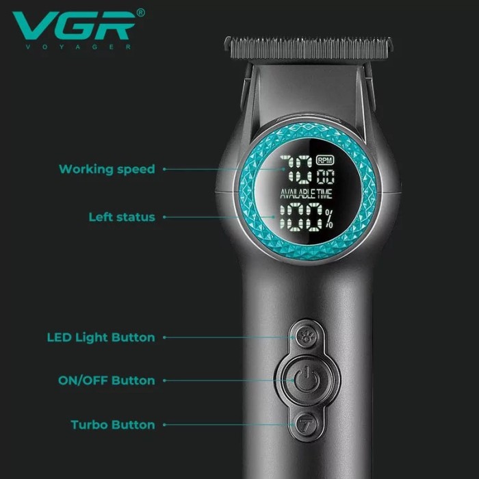 Домашні машинки для стрижки машинка для стрижки VGR V-990, Перукарська машинка для JY-489 бороди бездротова