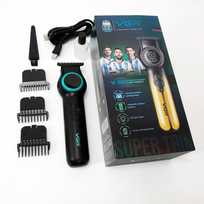 Професійний тример з набором насадок, Водонепроникний тример для стрижки, Машинка для стрижки від акб FG-58