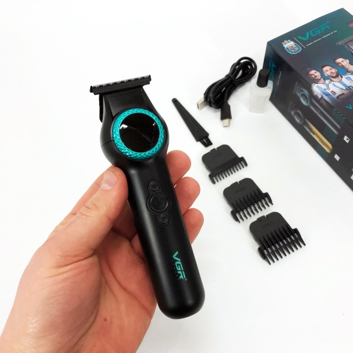 Тример для стрижки акумуляторний професійний VGR, Чоловічий тример для окантовки скронь OX-40