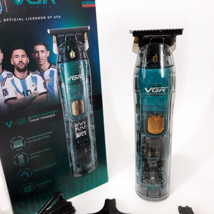 Акумуляторна машинка для стрижки волосся з насадками VGR, Тример для стрижки волосся потужний LA-75