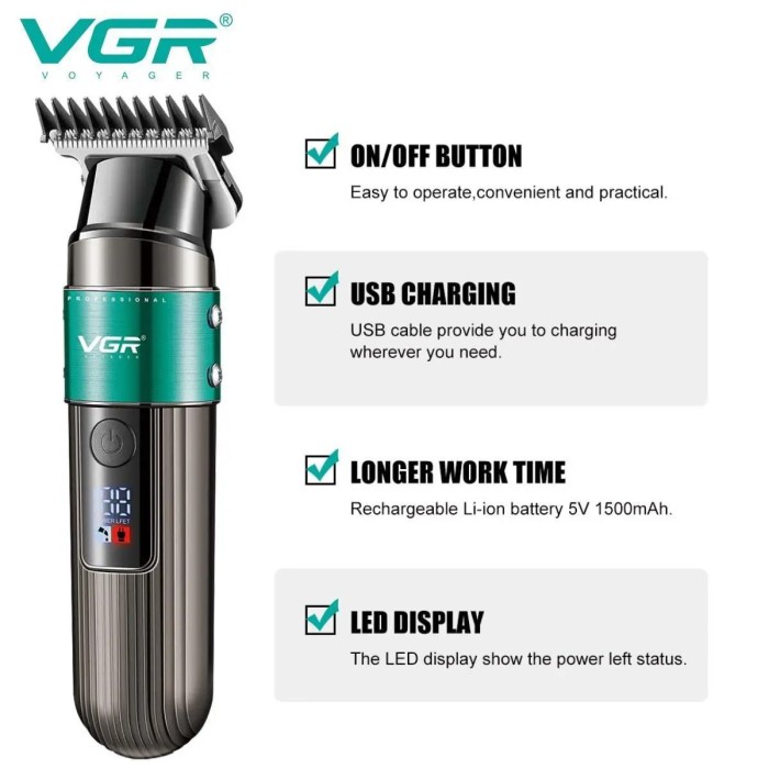 Універсальні машинки для стрижки волосся VGR, Малошумна машинка для стрижки волосся UB-40