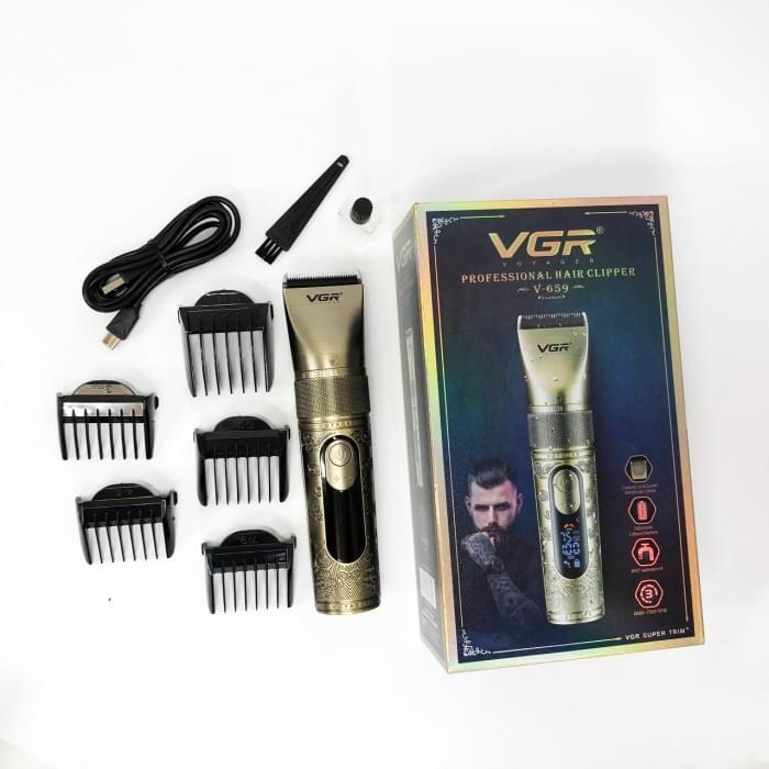 Тример для бороди від батарейок VGR V-659, Тример для скронь, Машинка для видалення волосся LI-704 на обличчі