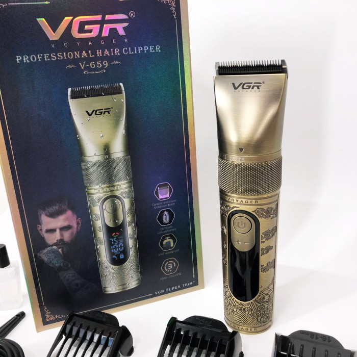 Машинка для стрижки чоловіча VGR, Машинка для стрижки волосся для професіоналів Тример скронь ZV-39