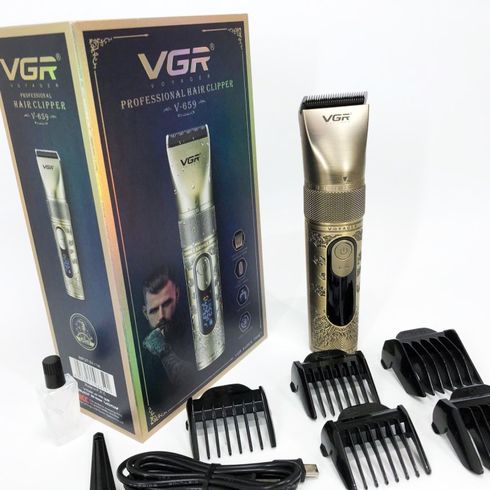 Акумуляторна машинка для стрижки VGR V-659, Машинка для стрижки волосся домашня підстригальна