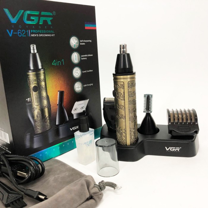 Тример для носа 3в1 VGR 4 в 1 V-621, Тример для носа і вух професійний стрижки AI-65