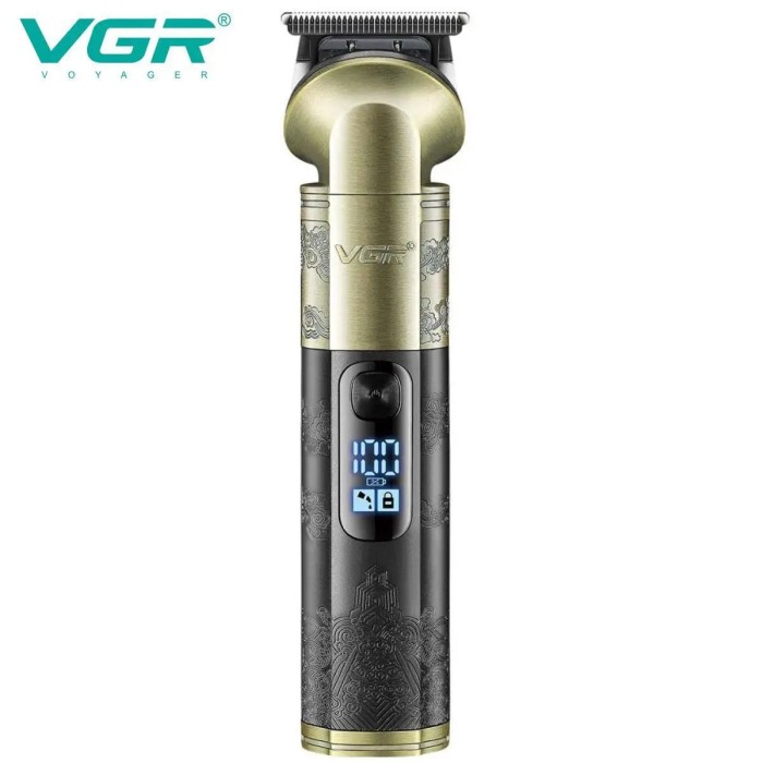 Бездротовий тример для стрижки волосся VGR V-296, Акумуляторна машинка для стрижки волосся з насадками EM-54