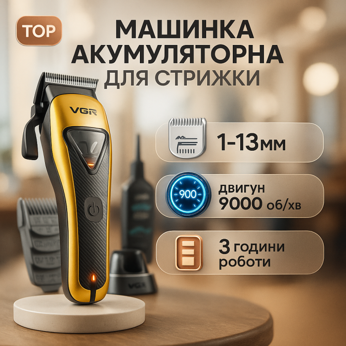 Універсальний тример для чоловіків VGR V-015, Машинка для окантовки акумуляторна Тример скронь IG-51