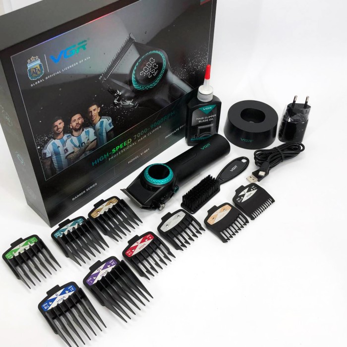 Електромашинка для стрижки, Професійний тример з набором насадок, Машинка для стрижки волосся з мотором JD-41