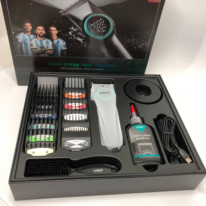 Електромашинка для стрижки, Професійний тример з набором насадок, Машинка для стрижки волосся з мотором JD-41