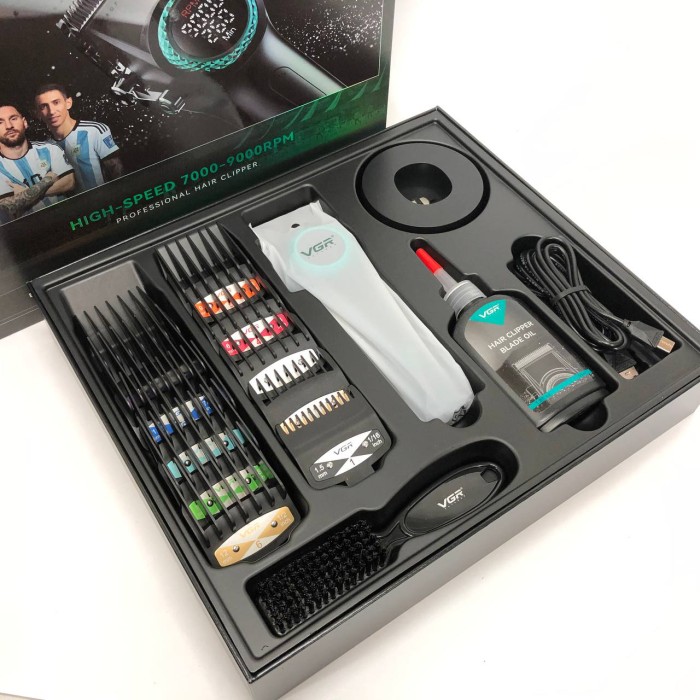 Електромашинка для стрижки, Професійний тример з набором насадок, Машинка для стрижки волосся з мотором JD-41