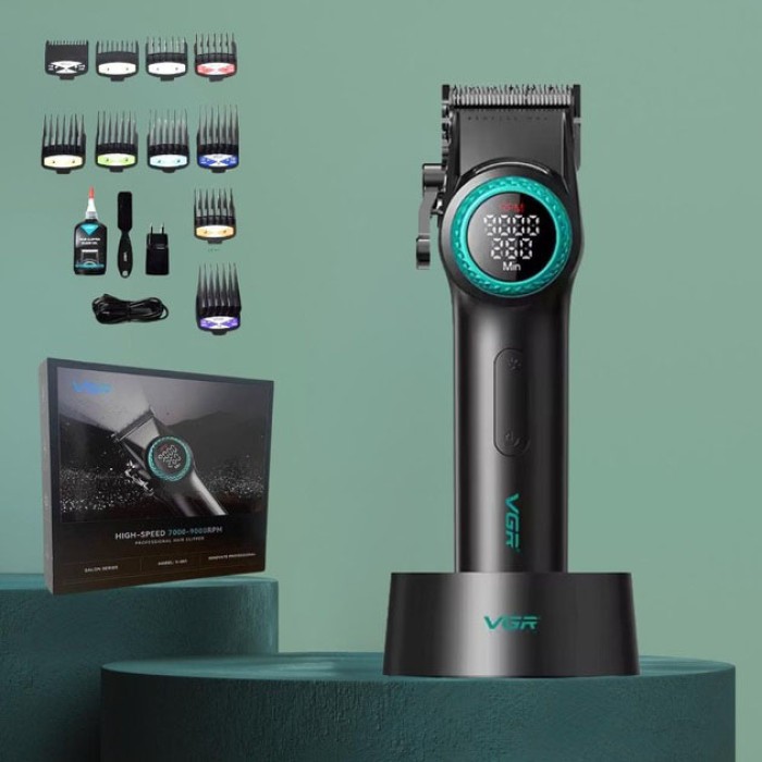 Електромашинка для стрижки, Професійний тример з набором насадок, Машинка для стрижки волосся з мотором JD-41