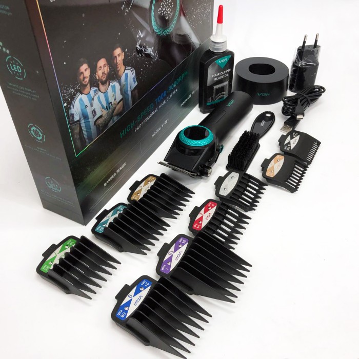 Електромашинка для стрижки, Професійний тример з набором насадок, Машинка для стрижки волосся з мотором JD-41