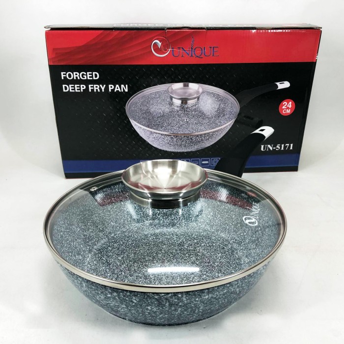 Лита сковорода з антипригарним покриттям Unique, Довговічні сковорідки, Якісна сковорода для дому DM-26