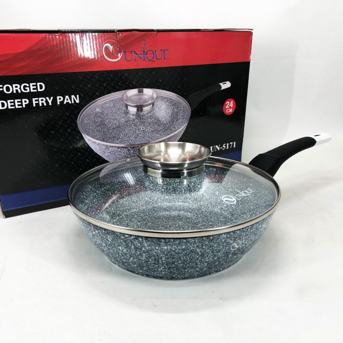 Лита сковорода з антипригарним покриттям Unique, Довговічні сковорідки, Якісна сковорода для дому DM-26